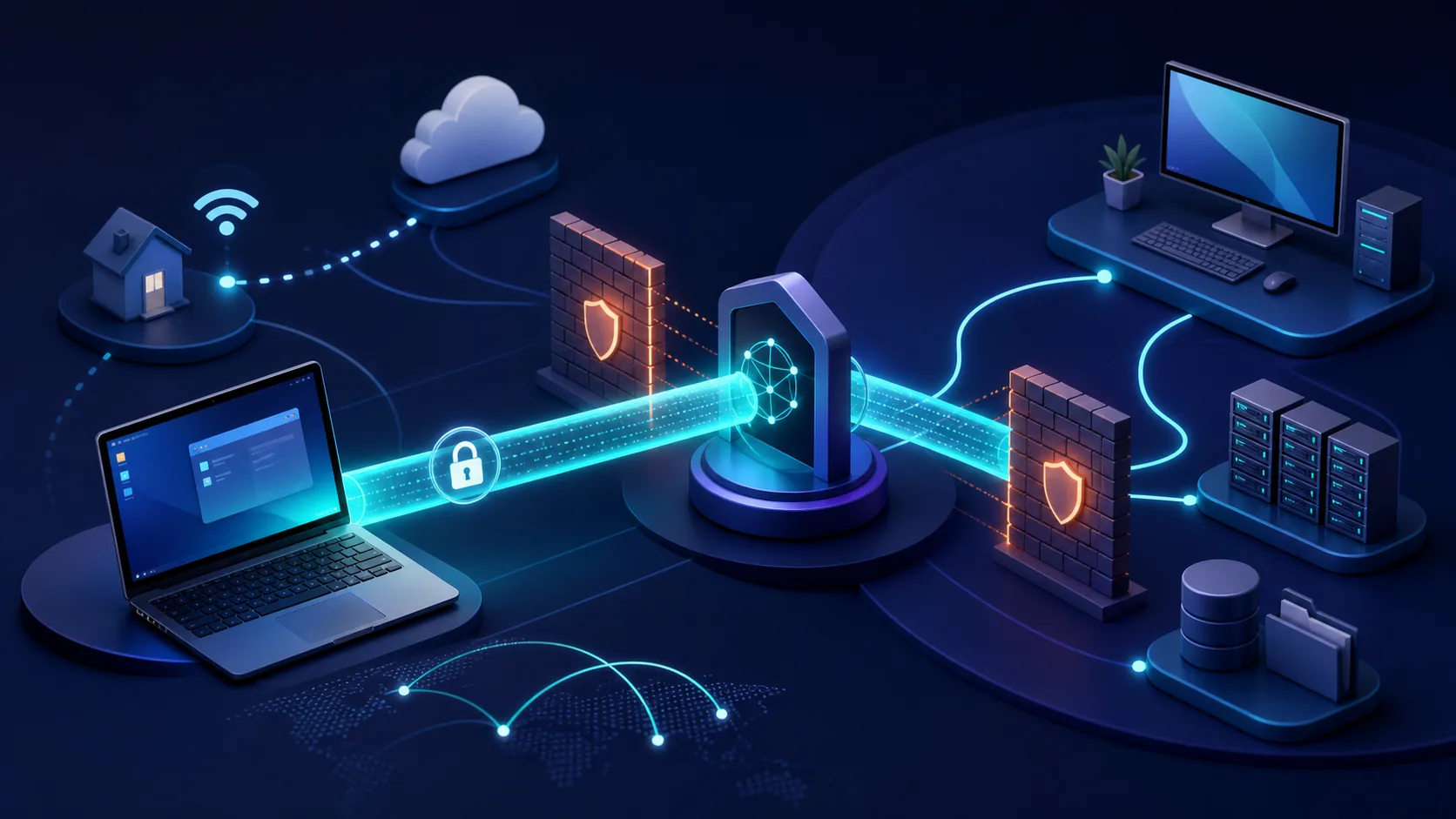 Protected RDP network routes
